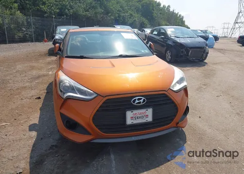 2014 Hyundai Veloster Turbo W/Black from USA, damaged, VIN KMHTC6AE7EU191851